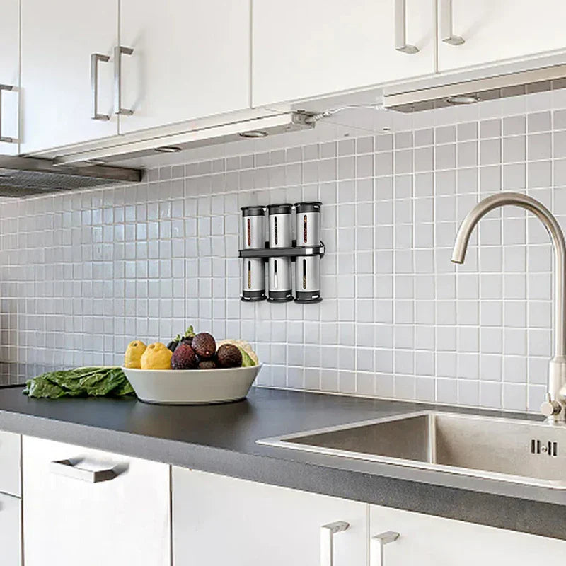 Wall Mount Magnetic Spice Rack Shelf